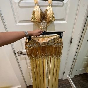 Gold Belly Dance Costume Set